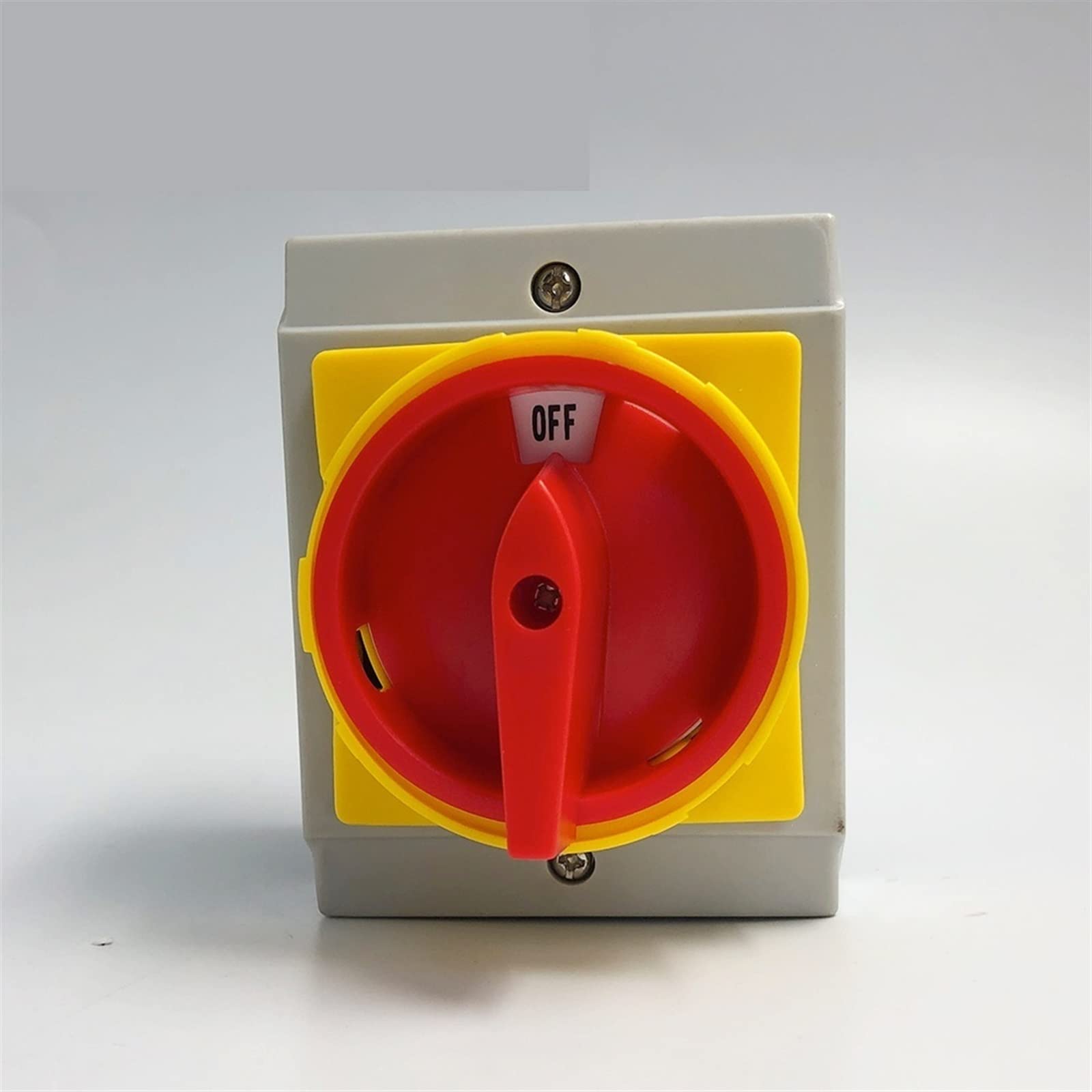 Interruptor aislador con carcasa 25A 3P 2 posiciones ON-OFF candado interruptores de alimentación de cámara giratoria Selector YMD12-25 1 Uds