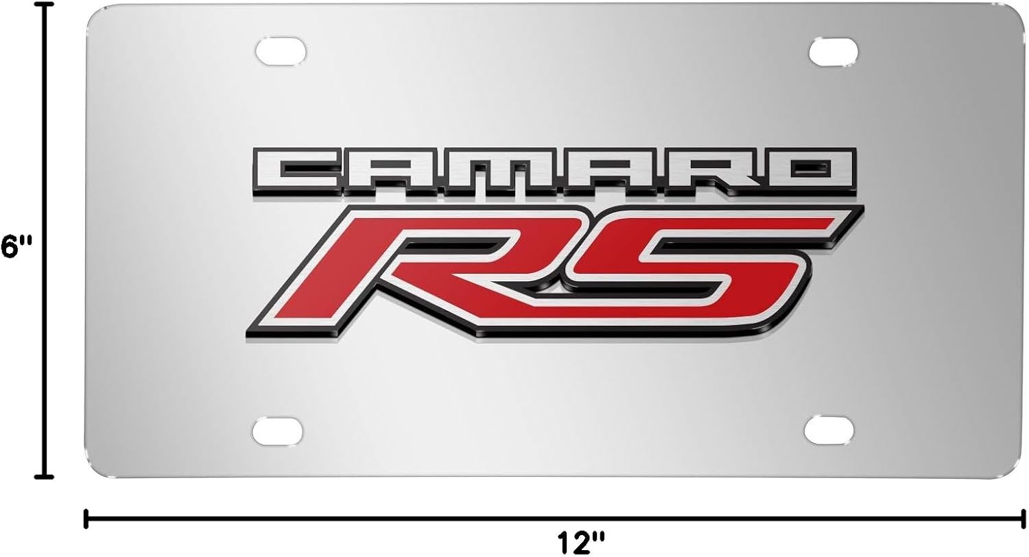 iPick Image for Chevrolet Camaro RS 2010 Mirror Chrome Metal License Plate - Official Licensed