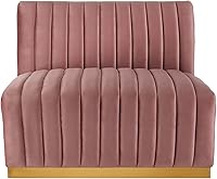 Vista 91 de Modway Conjure - Sofá seccional tapizado de terciopelo de alto rendimiento, con canal, silla sin brazos en negro y gris