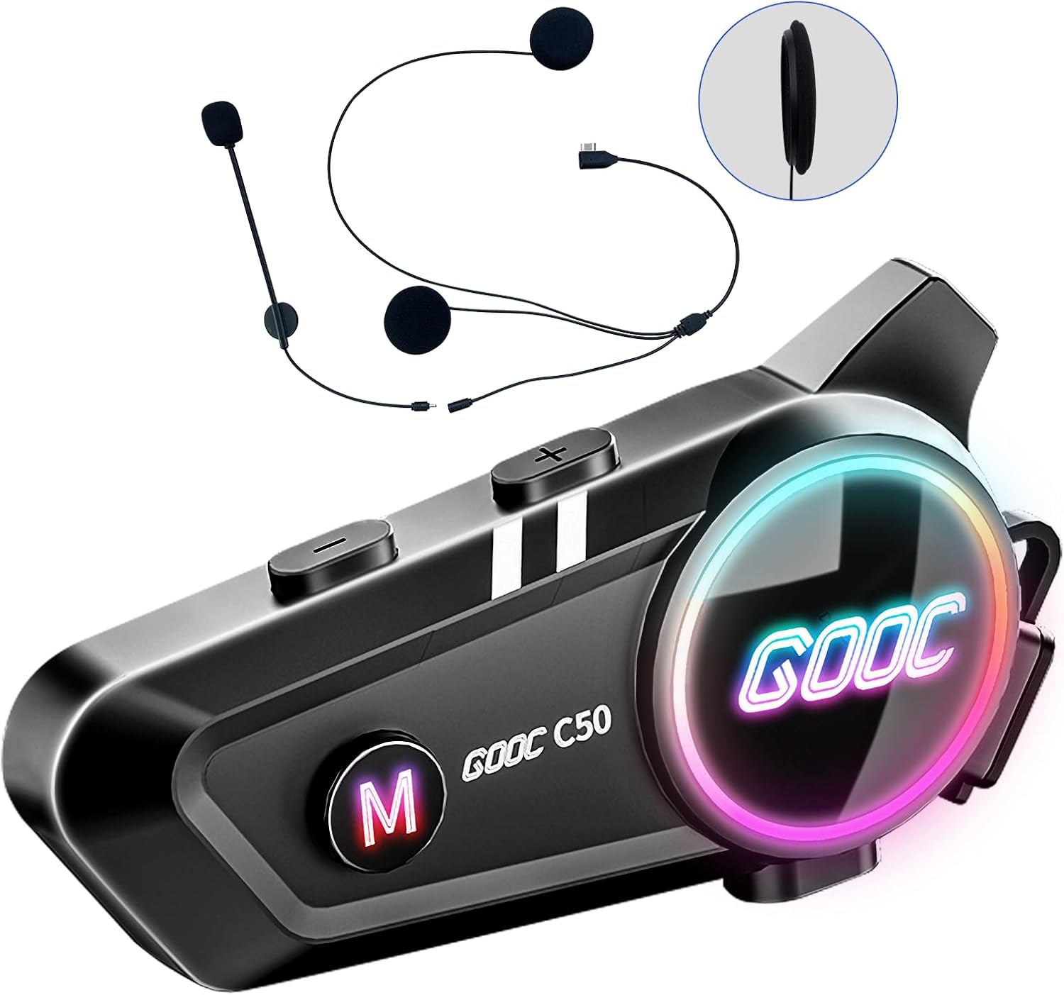 Motorcycle Bluetooth Headset Helmet Speakers Long Battery Life Helmet Headphone with Noise Cancellation&Music Sharing Ultra-Thin Wireless Bluetooth Headphones for All Helmets