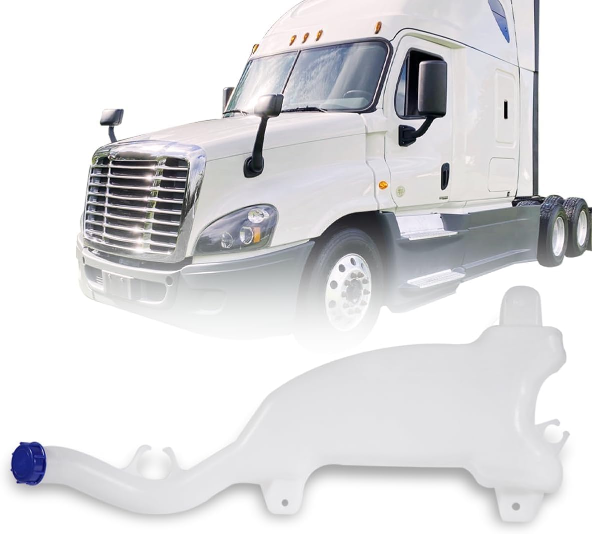 Front Washer Fluid Reservoir Compatible with 2008-2017Freightliner Cascadia