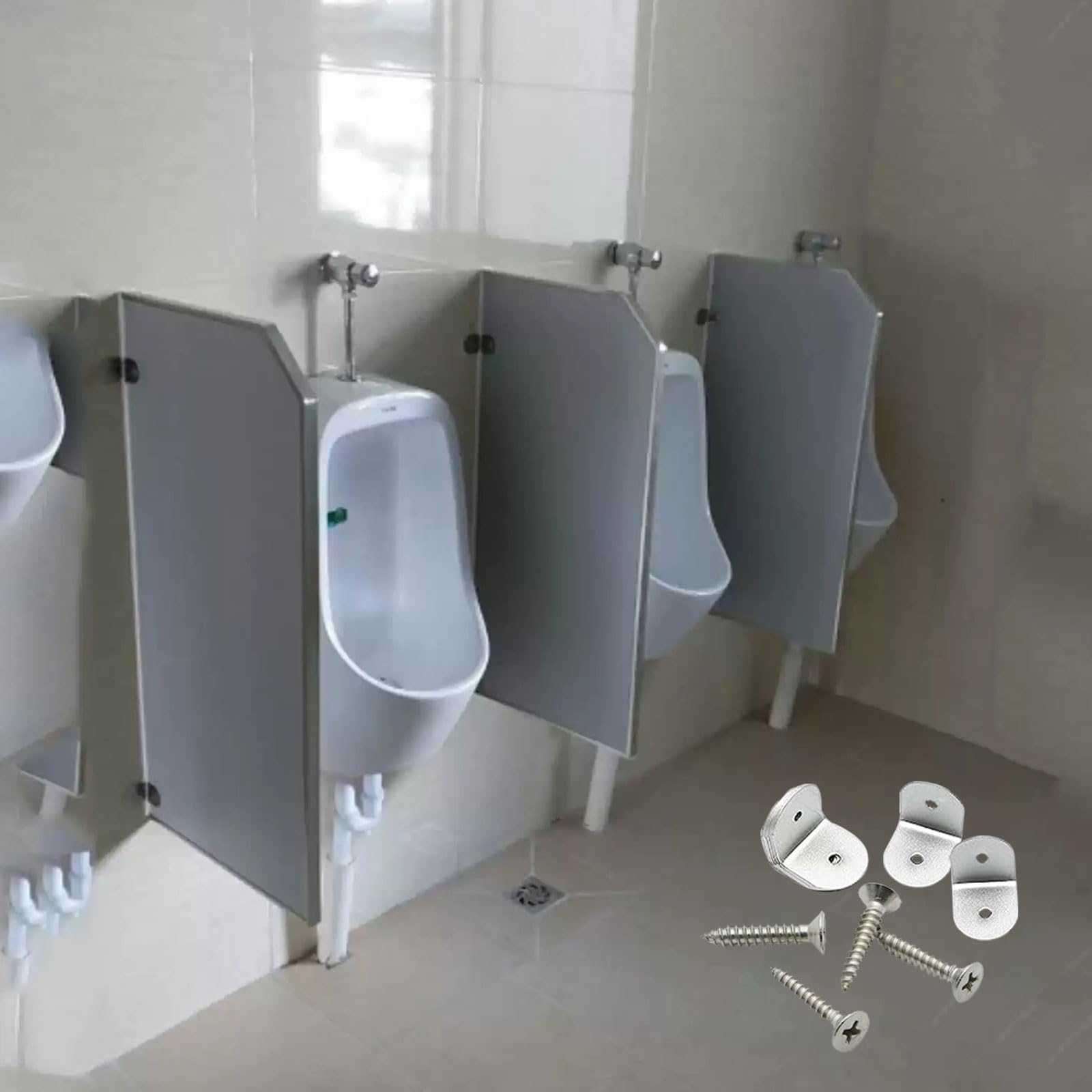 Urinal-Trennwand Wandmontage Schwarz 90x40 cm Hartglas Trennwand für Toilette WC, WC Trennwand für WC Trennwand, Schamwand Urinaltrennwand, geeignet für Schulen und öffentliche Plätze