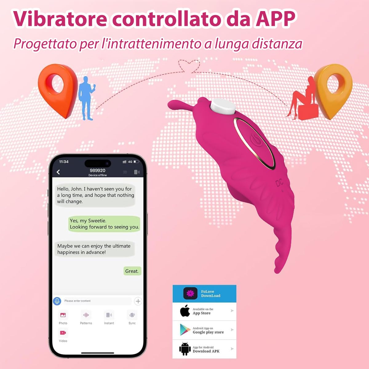 RFIVJ-5M Vibratoreper Donna Professionale Wireless Bluetooth APP controlla il vibratore G-spot Vibratori Donna Piccolo vibratoreper clotoride sexytoysys 9 modalità di design silenzioso e impermeabile