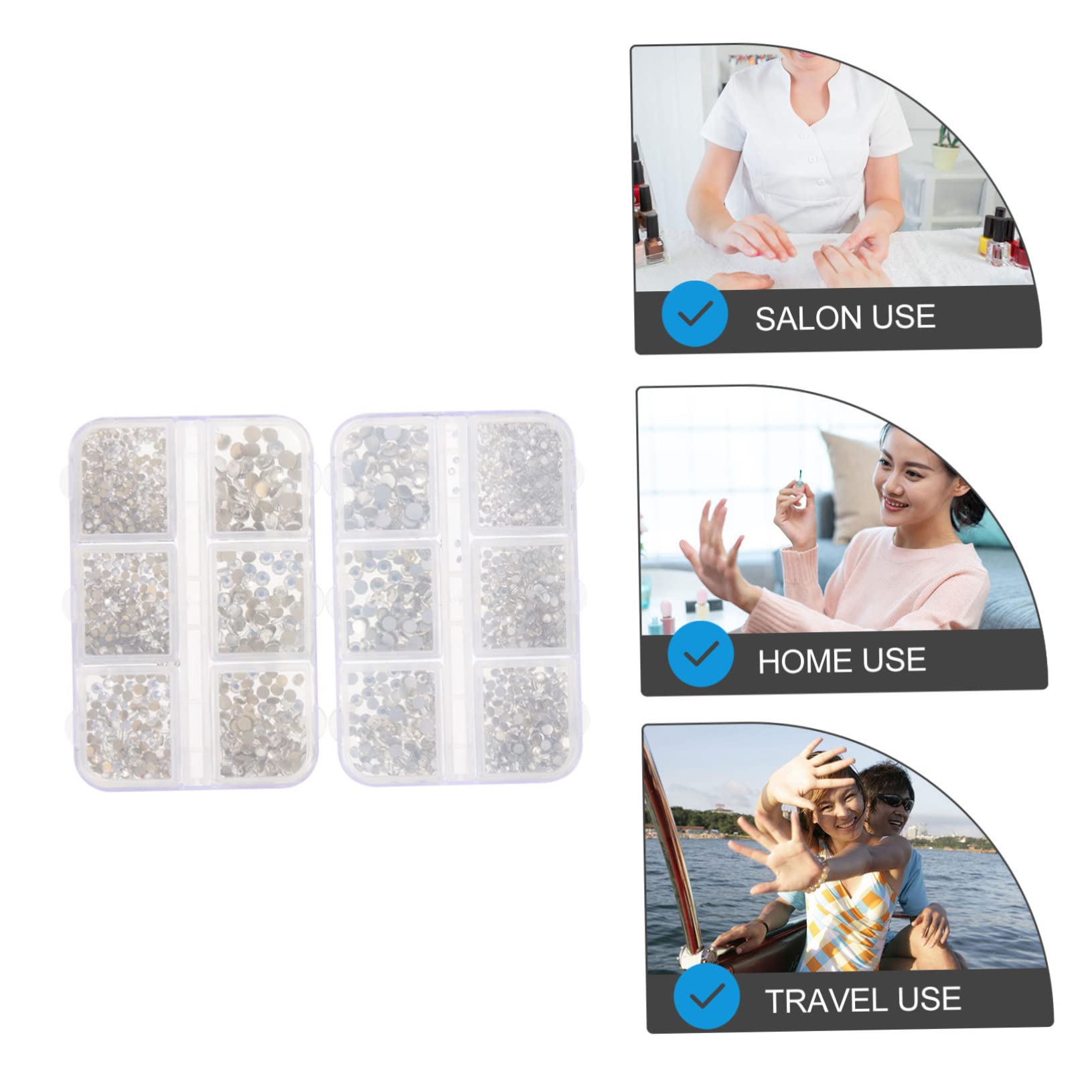 VALICLUD 5 Set Accessori Per Nail Art Con Strass Gemme Di Nail Art Ab Glitter Uv Decorazioni Unghie Ciondolo Per Unghie Fai Da Te Ciondoli in Strass Per Unghie Pp 2 Scatole*5