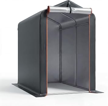 Flamaker Bike Tent Outdoor Storage Shed, Sliver Coated 420D Oxford Fabric 4000PU Black, 3 W x 6 D x 5 H