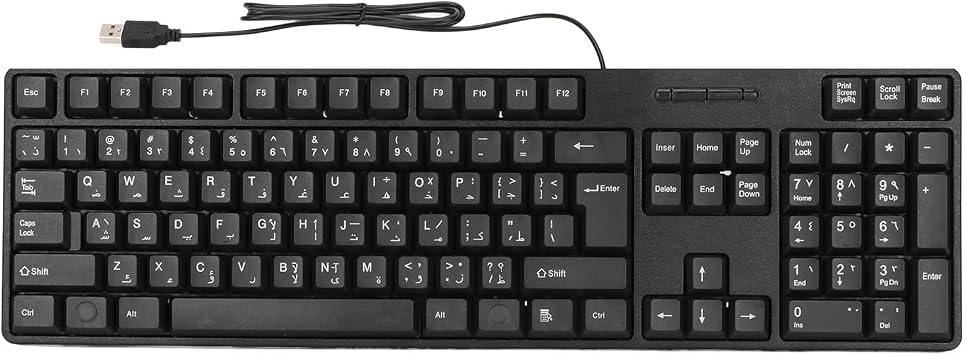 Keyboard, Gaming Keyboard Mechanical Keyboard with USB Interface Wired 104 Keys for Desktop Computer