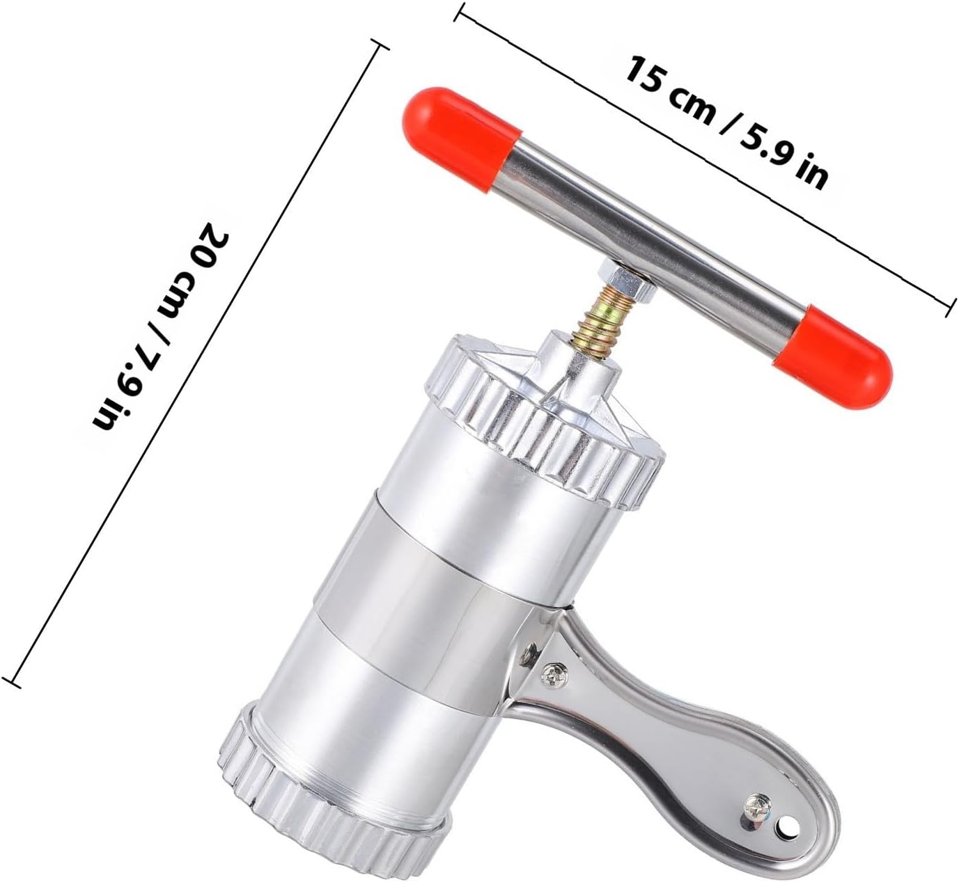 Manual Pasta Maker Machine Kitchen Tool with Adjustable Thickness Settings Portable Aluminium Alloy Pressure Noodle Maker for Household Use Random Color