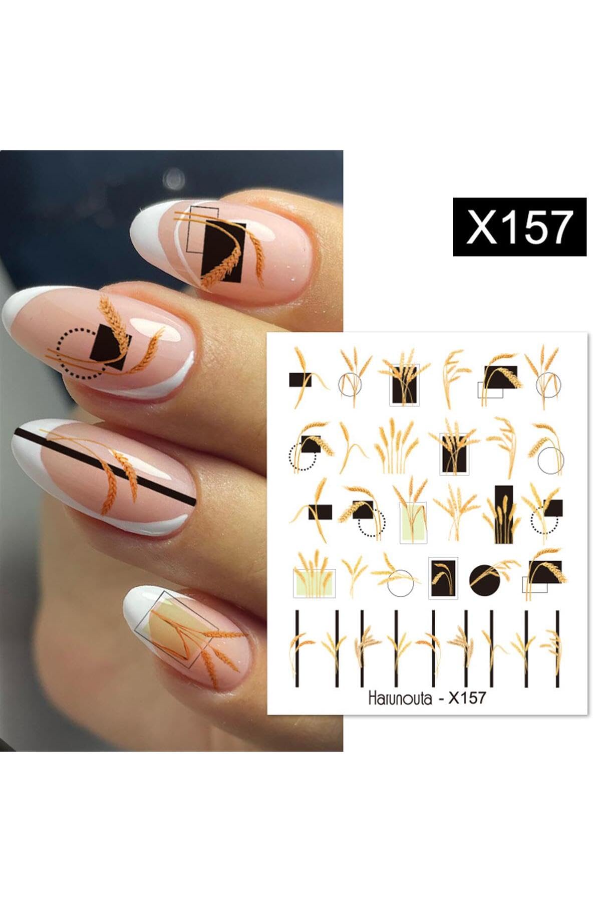 Tırnakmania Su Transferli Nail Art Sticker X157 (55344-12) 3987