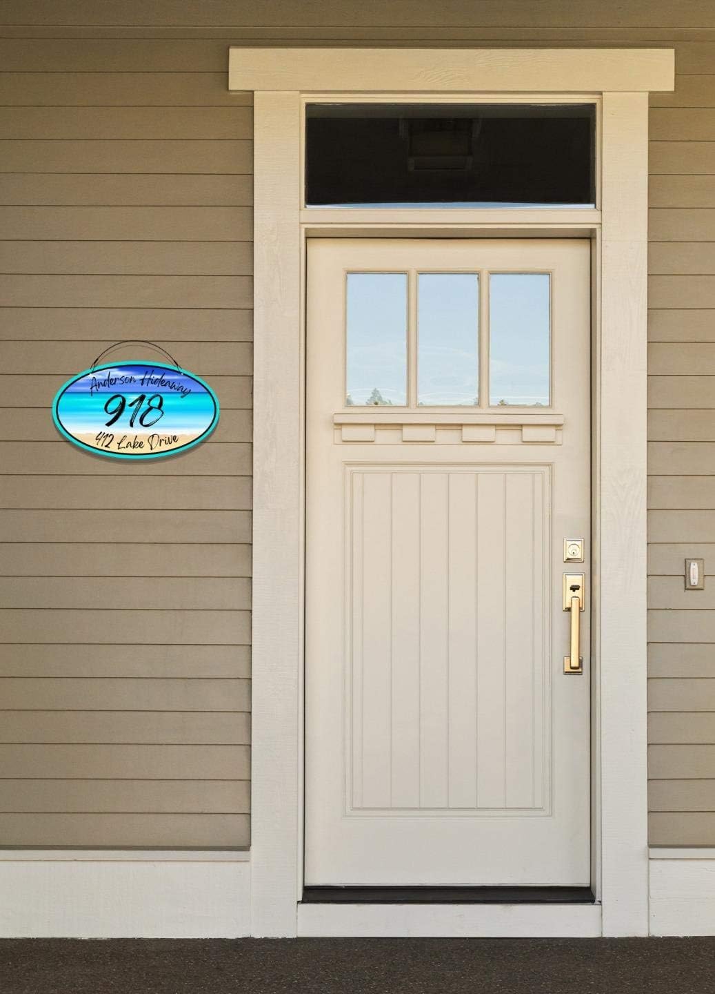 Ocean Beach Home Address Small Size Welcome Sign