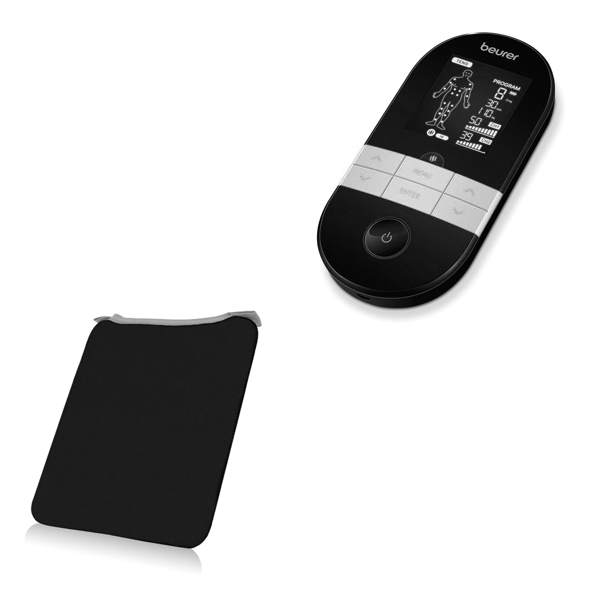 BoxWave Case Compatible with Beurer EM59 - SlipSuit, Soft Slim Neoprene Pouch Protective Case Cover - Jet Black