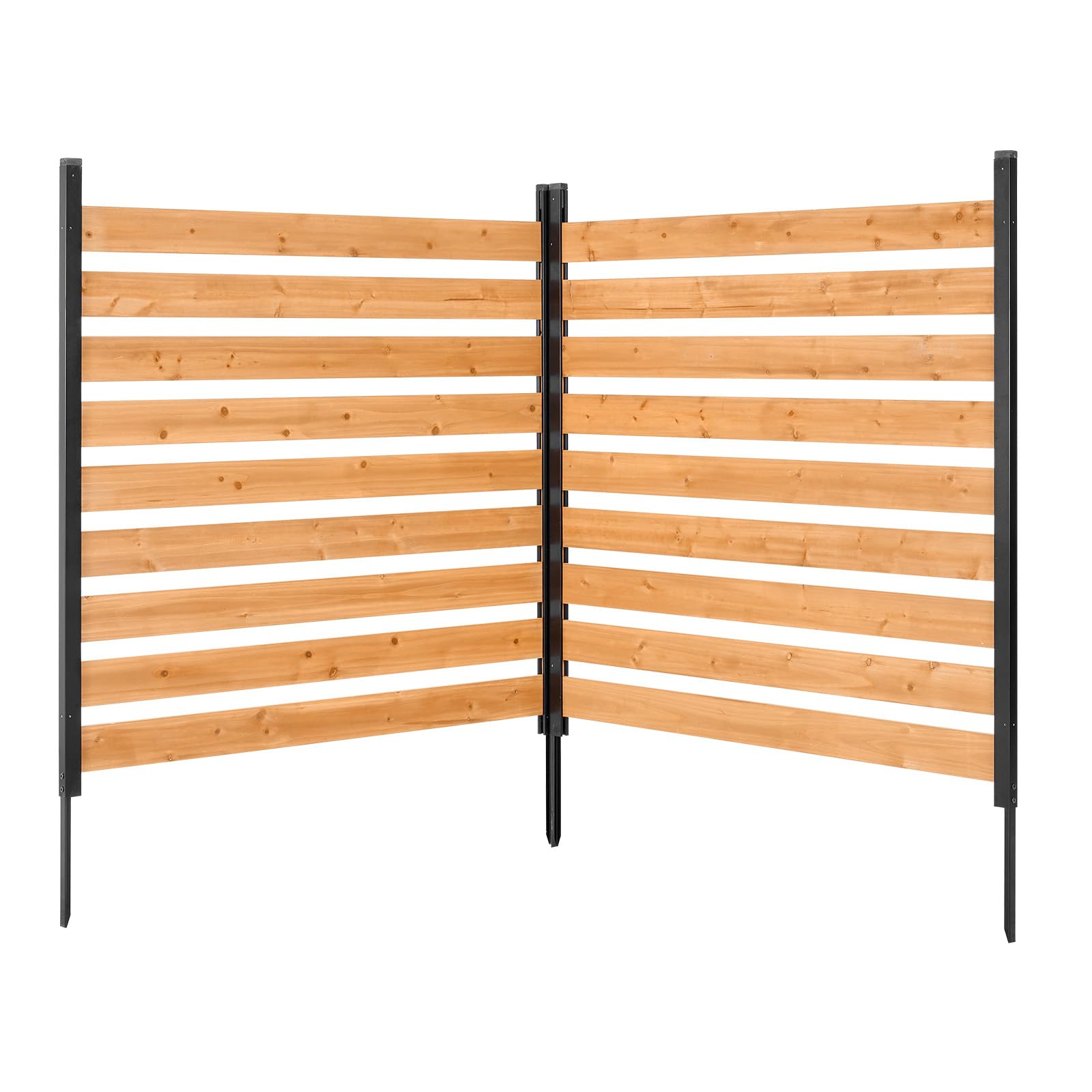 VEVOR Vallas de Madera 1219 x 1244 mm Pantalla de Privacidad Exterior con 2 Paneles, Resistente al Clima, Espaciado para Ventilación, para Mascotas Jardín, Ocultar Equipo de Piscina Cubos de Basura AC