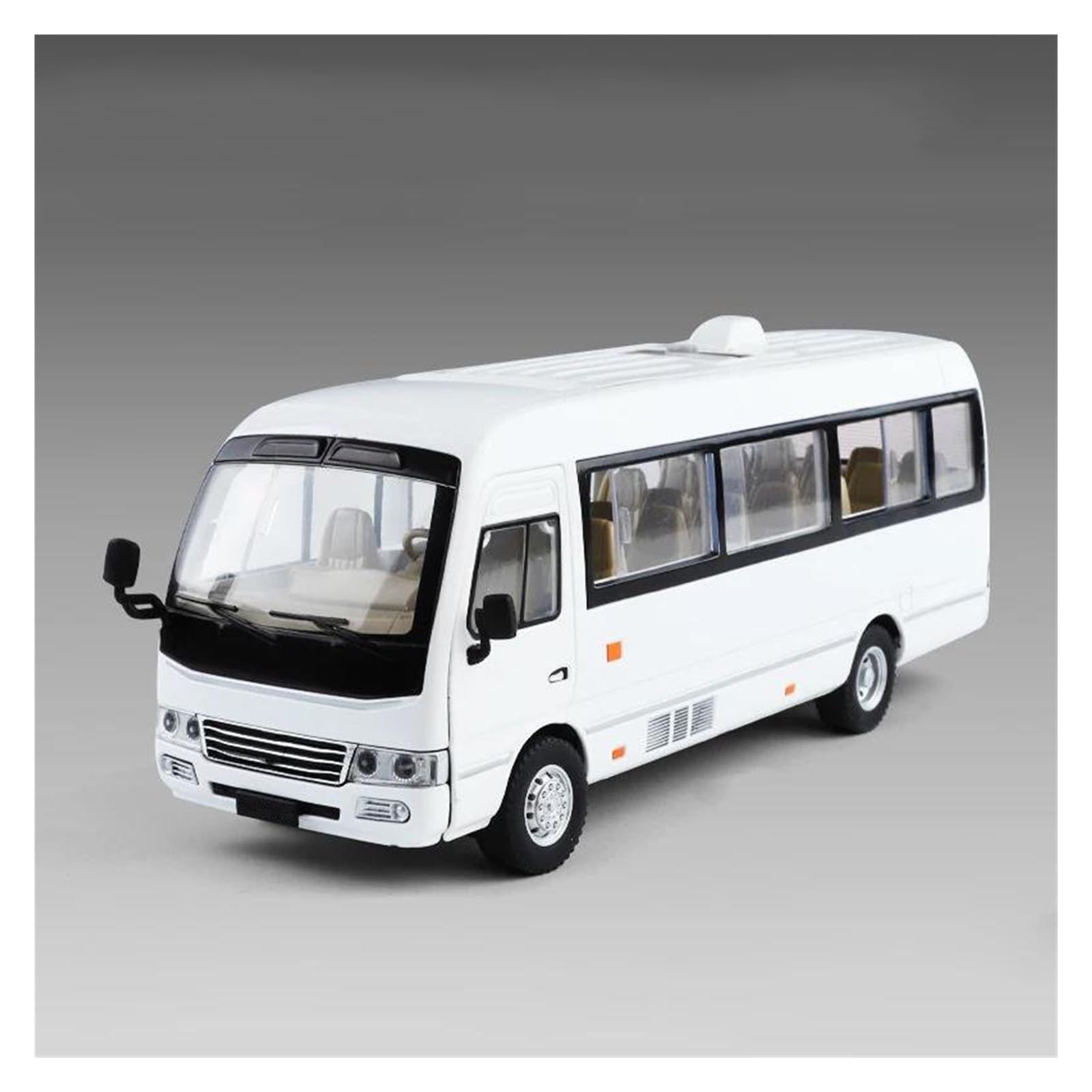 Audsni White Die-Cast Diecast Car Model For Toyota For Coaster Diecast Model Car