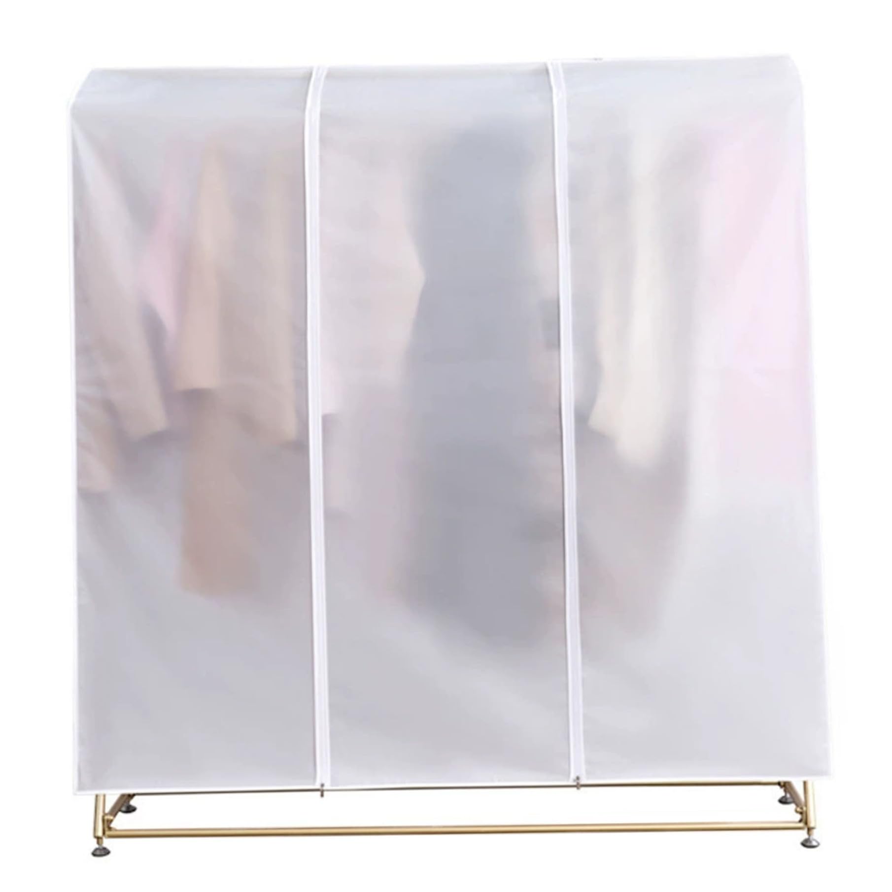 Housse de vêtement suspendue translucide zippée 60x50x150cm pour costume et manteau