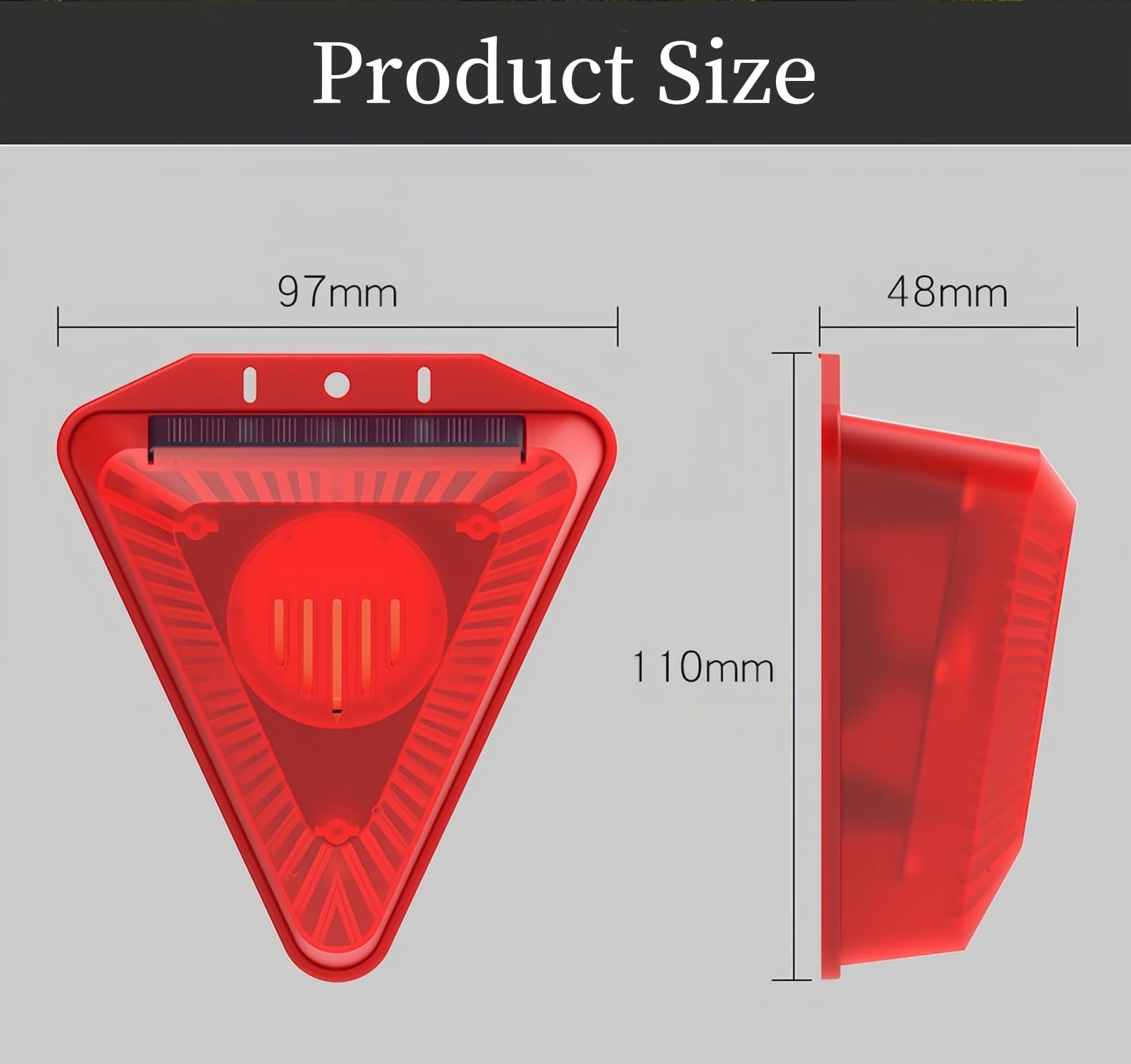 3 Pack Solar Powered Motion Sensor Alarm 129dB Ostrzeżenie Silne Ostrzeżenie Syrena Czerwone Światło Migające Wodoodporny Wodoodporny Silny Dźwięk Bezpieczeństwo przez cały dzień