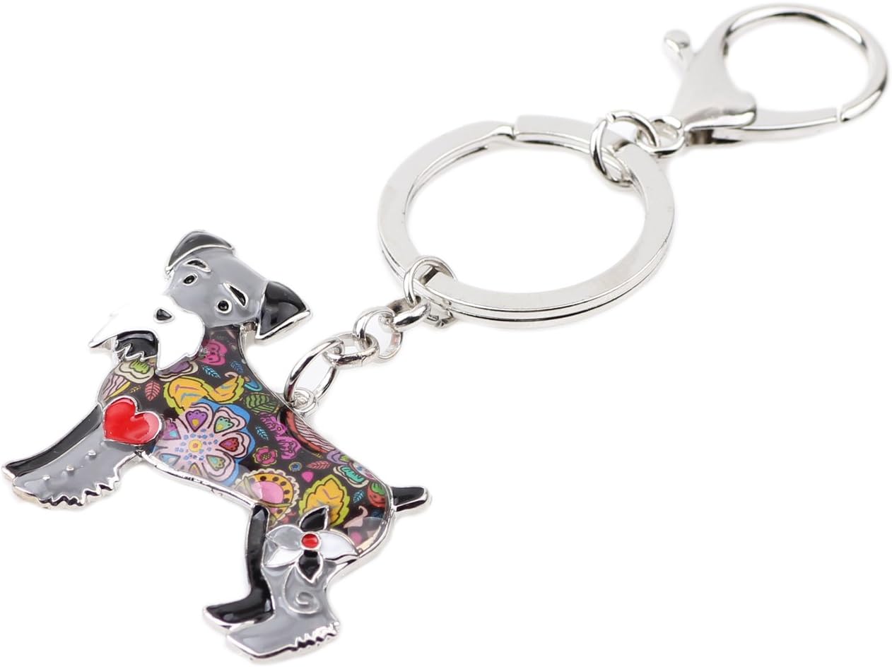 DOWAY Cute Enamel Dog Keychain Keyring Pets Dog Keyrings for Women Purse Bag Accessories Charms - Image 3