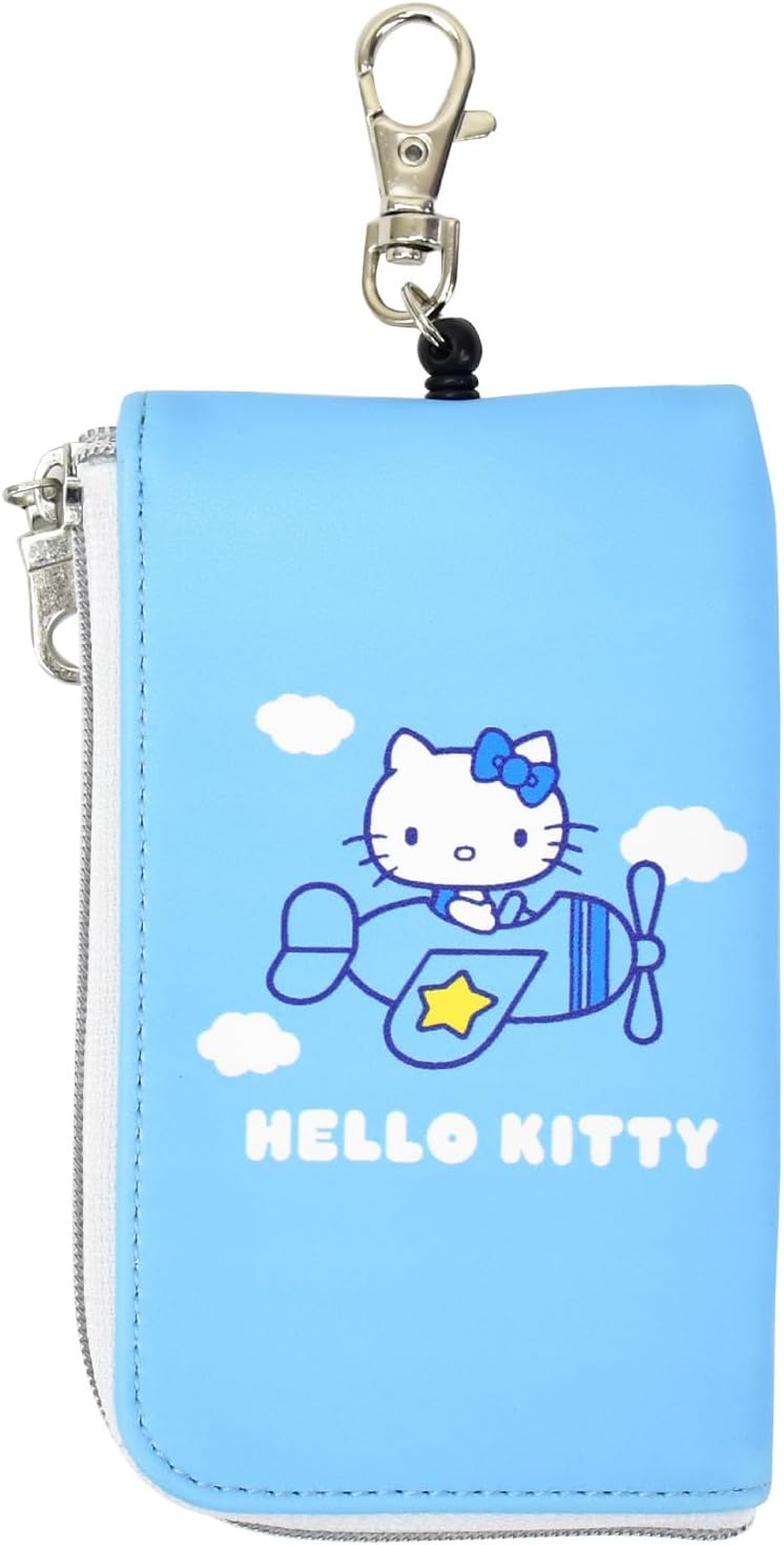 マリモクラフト(Marimocraft) Marimo Craft Sanrio 9002 Women's Key & Pass Pouch, Kaohana (BLKT-009), W70×H120mm