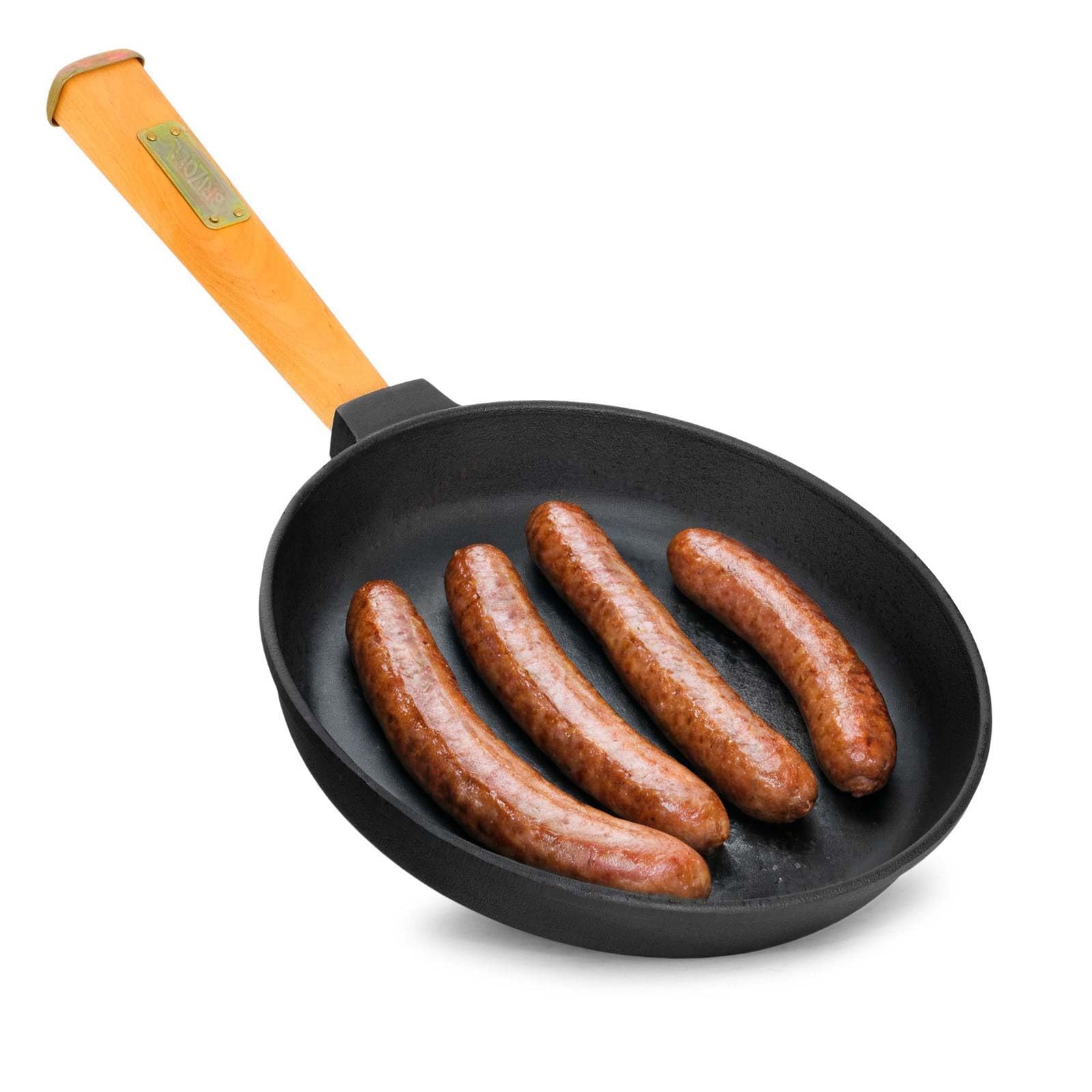 Gusseisenpfanne mit Holzgriff – Ø24 cm, 46 mm hoch, abschraubbar, vielseitig einsetzbar