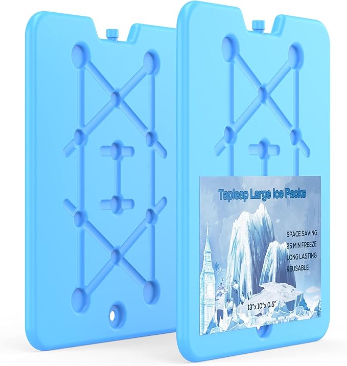 Tapleap Large Ice Packs for Coolers Freezer Packs for Camping Long Lasting
