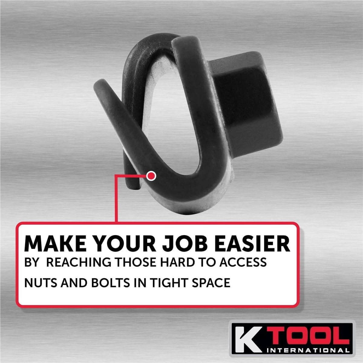 K Tool International 49403 Universal Wrench Extender Adaptor, 1/2 Inch or 21mm Hex Drive, Drop Forged Body with Heat Treatment, Extendable, Black