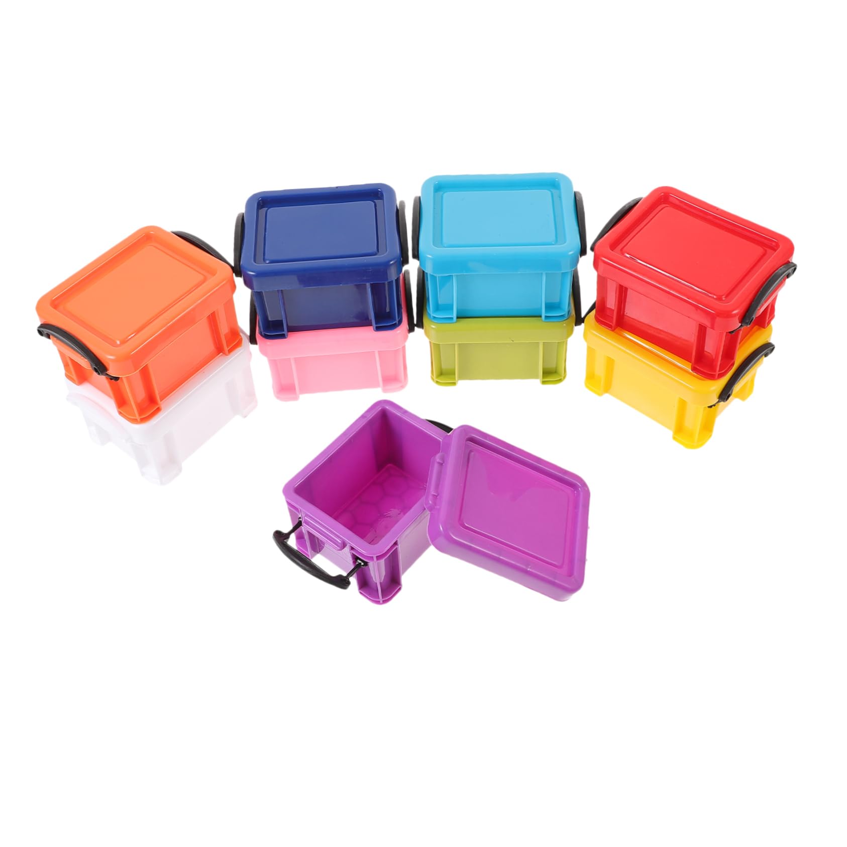 TEHAUX Small Storage Containers with Lids Mini Jewelry Organizer Earring Box Portable Stacking Storage Box