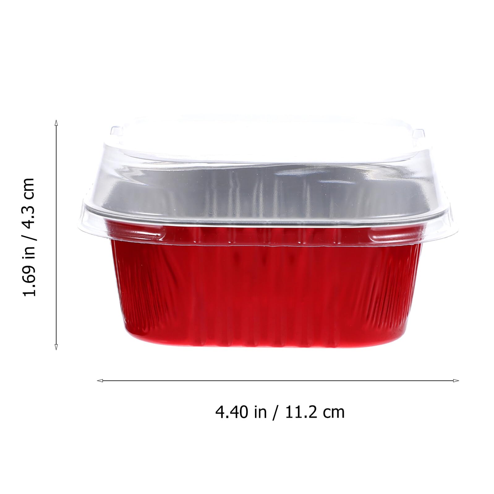 Healeved Set da 40 Vaschette in Foglio di Alluminio Coperchio per Dolci, Resistenti al Microonde e Impilabili, Capacità 300ml per Picnic e Barbecue