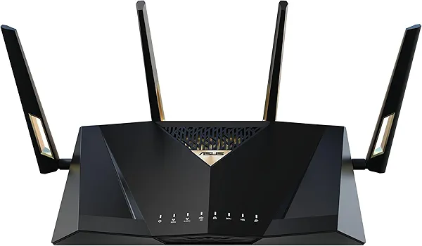 ASUS RT-BE88U Dual-Band WiFi 7 AiMesh Extendable Performance Router, 4K-QAM, MLO, Dual 10G Ports, SFP+, 4X 2.5G Ports, 4X 1G Ports, 34G WAN/LAN Capacity, Network Security, Built-in VPN (Renewed)