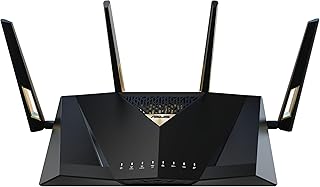ASUS RT-BE88U Dual-Band WiFi 7 AiMesh Extendable Performance Router, 4K-QAM, MLO, Dual 10G Ports, SFP+, 4X 2.5G Ports, 4X 1G Ports, 34G WAN/LAN Capacity, Network Security, Built-in VPN