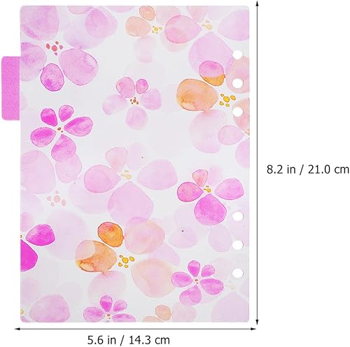 Miniatura 2 de 12 unidades/2 juegos de 6 separadores de carpetas A5 de plástico con pestañas divisores de carpetas de páginas para carpetas de 6 agujeros,