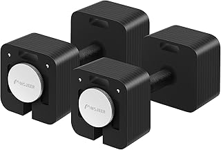 MOJEER アジャスタブルダンベル 可変式ダンベル 2個セット 16kg /20kg/24kg/ 36kg/40kg 4~40KG 1KG刻み 最大37段階調整 簡単重量変更 純鋼鋳造 コンパクト家庭用 トレーニング ホームジム 筋トレ SF