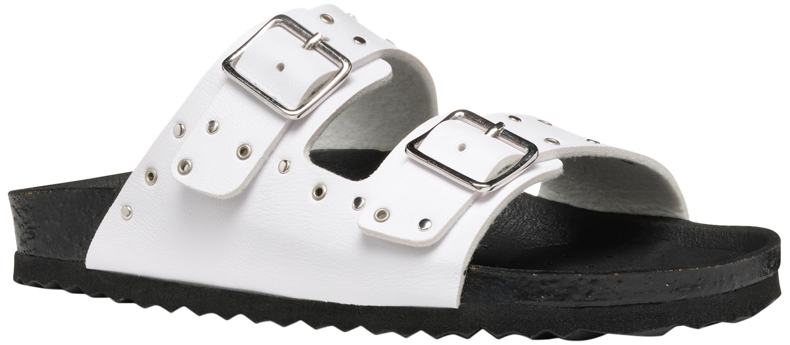 Geox J Adriel Girl J Sandal, White/Silver, 0.5 UK