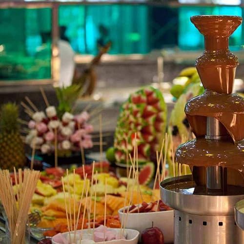 Miniatura 5 de HOSSIAN 150 piezas de 10 pulgadas de diámetro de bambú natural, brochetas para parrilla, barra de manzana Carmel, fuente de chocolate para