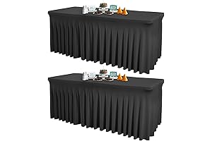 Black Spandex Table Covers 8ft: Enhance Your Event Aesthetics