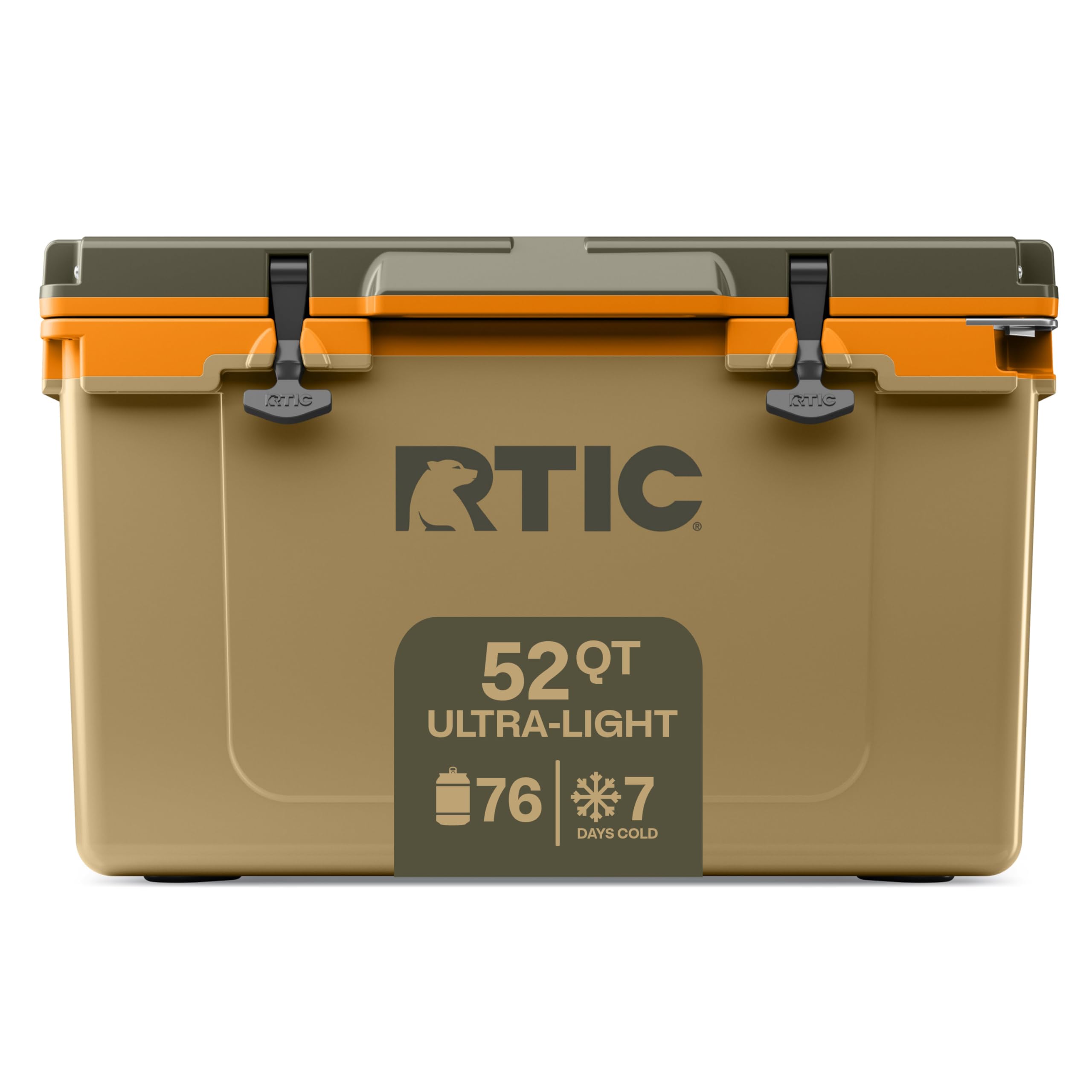 52 QT Ultra-Light Hard Cooler | Portable Ice Chest Box for Beach, Drink, Beverage, Camping, Picnic, Fishing, Boat, Barbecue, 30% Lighter Than Rotomolded