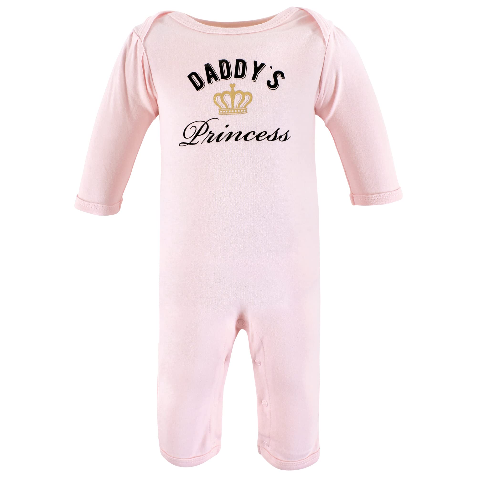 Hudson Baby Unisex Baby Cotton Coveralls, Daddys Princess, 3-6 Months