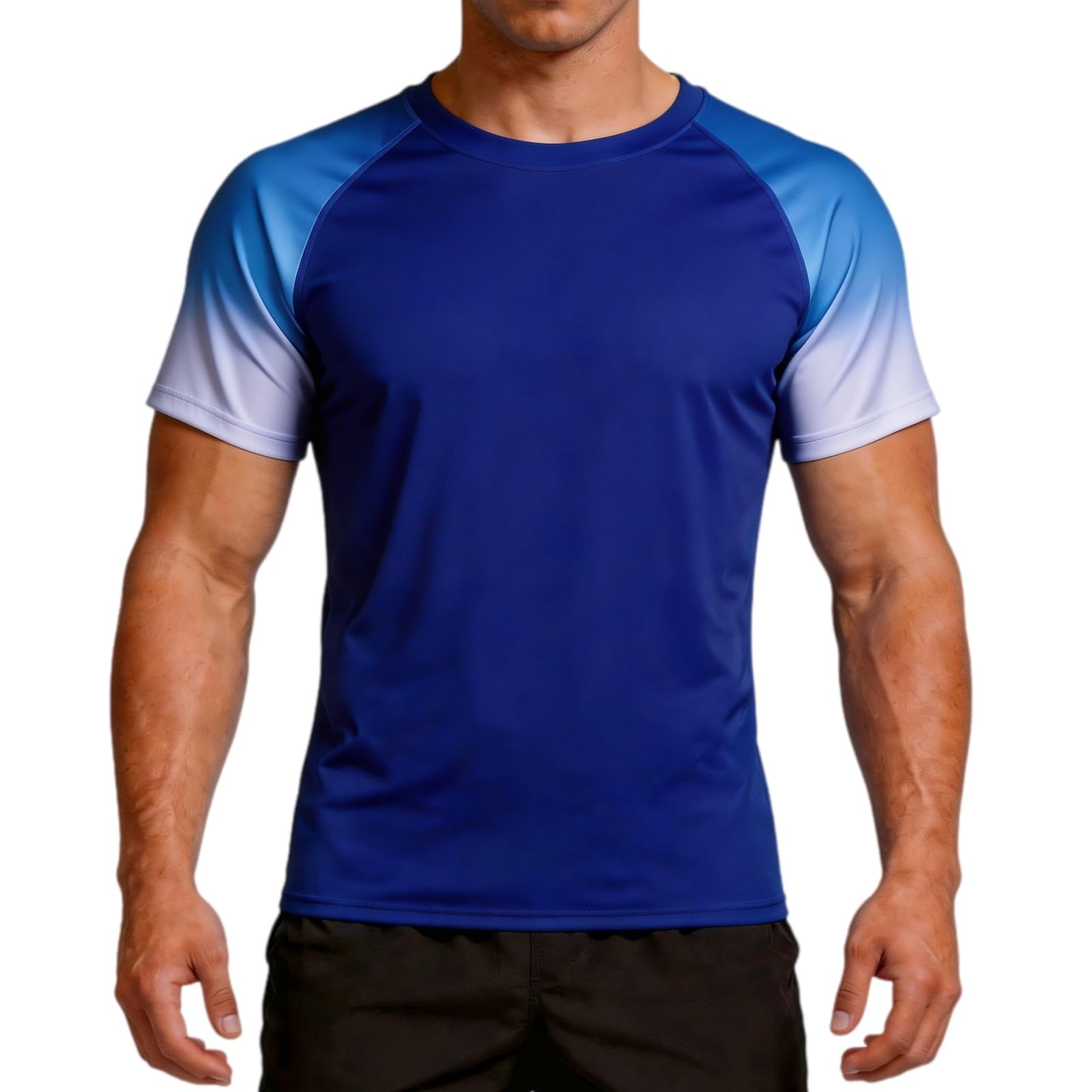 Mens Rash Guard Quick Dry UPF 50+ Breathable Short Sleeve Stretchy T-Shirt-image-46