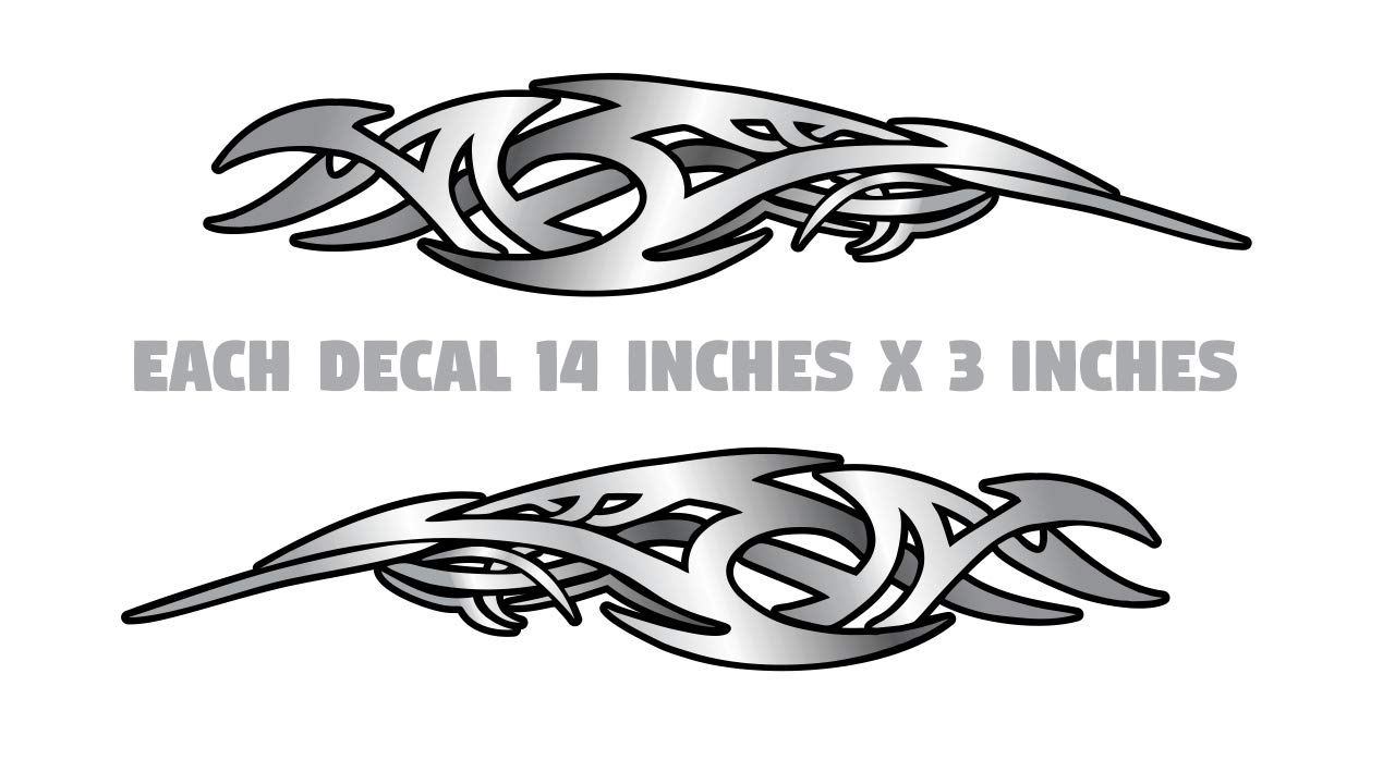 Amazon.com - Tribal Tank Decals Stickers - Silver - for Harley