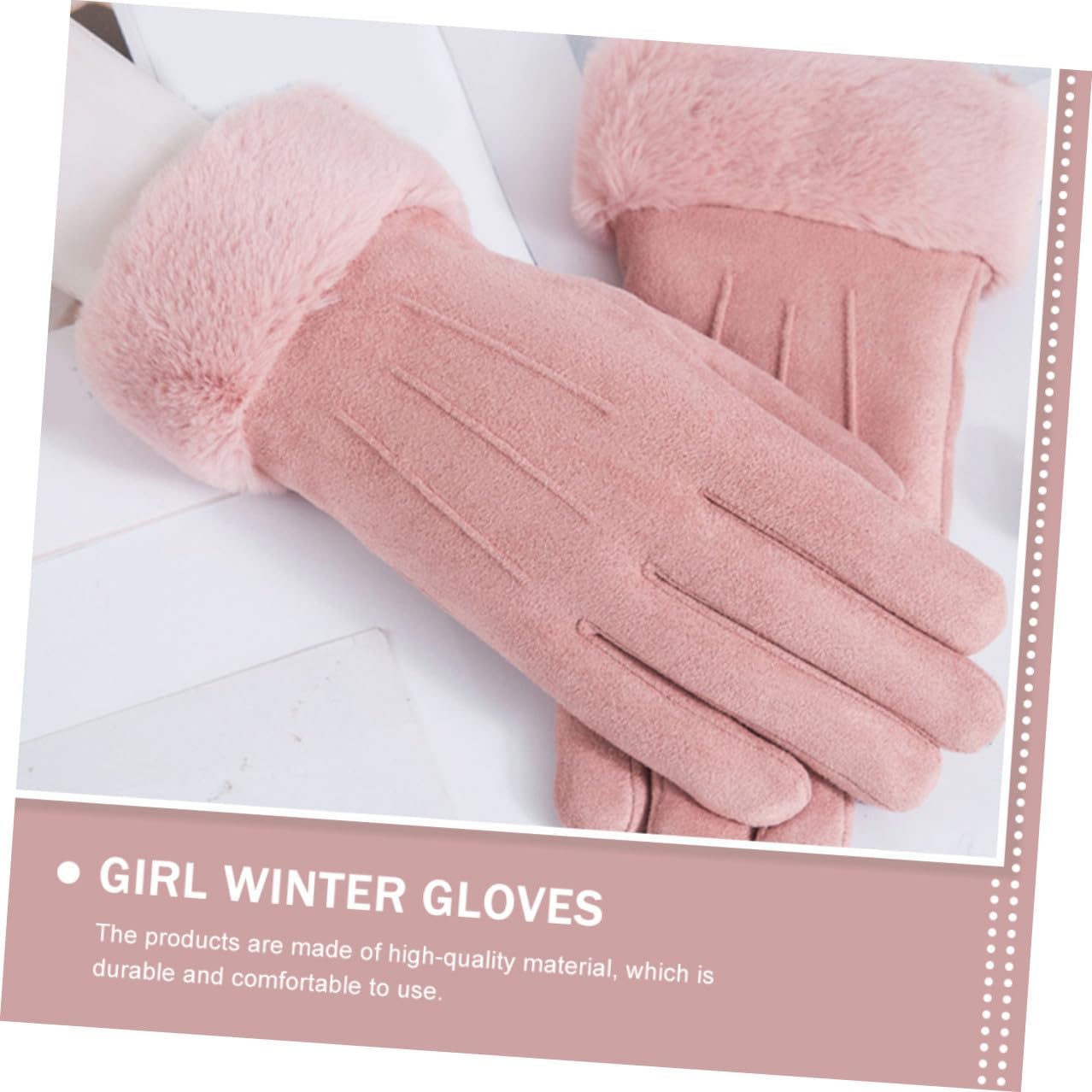 Outdoor Warm Suede Fabric Gloves for Lightweight Flexible Winter Gloves for Cycling Hiking Skiing Breathable and Thermal Hand Protection in Cold Weather