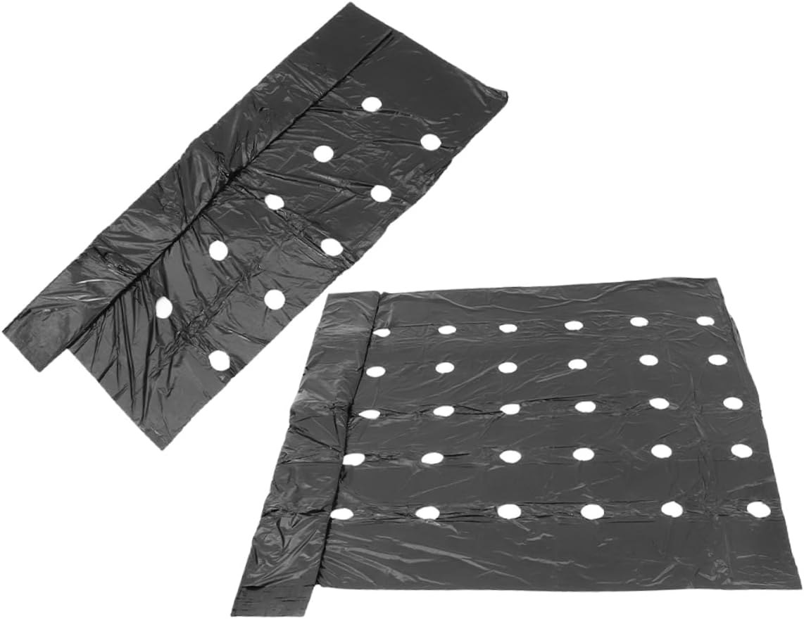 2pcs Pe Agricultural Perforated Mulching Film Thermal Insulation Garden Cover Cropland Accessory Reduces Water Evaporation Ventilation Insulation for Healthy Growth
