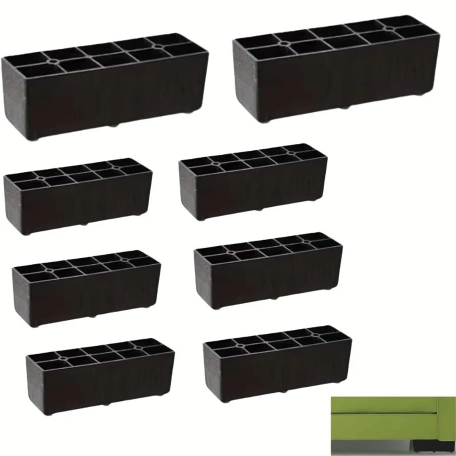 Rialzi Per Mobili Gambe for divano e letto in plastica da 4 pezzi con gamba di supporto dritta, adatta for supporti TV, divani, letti