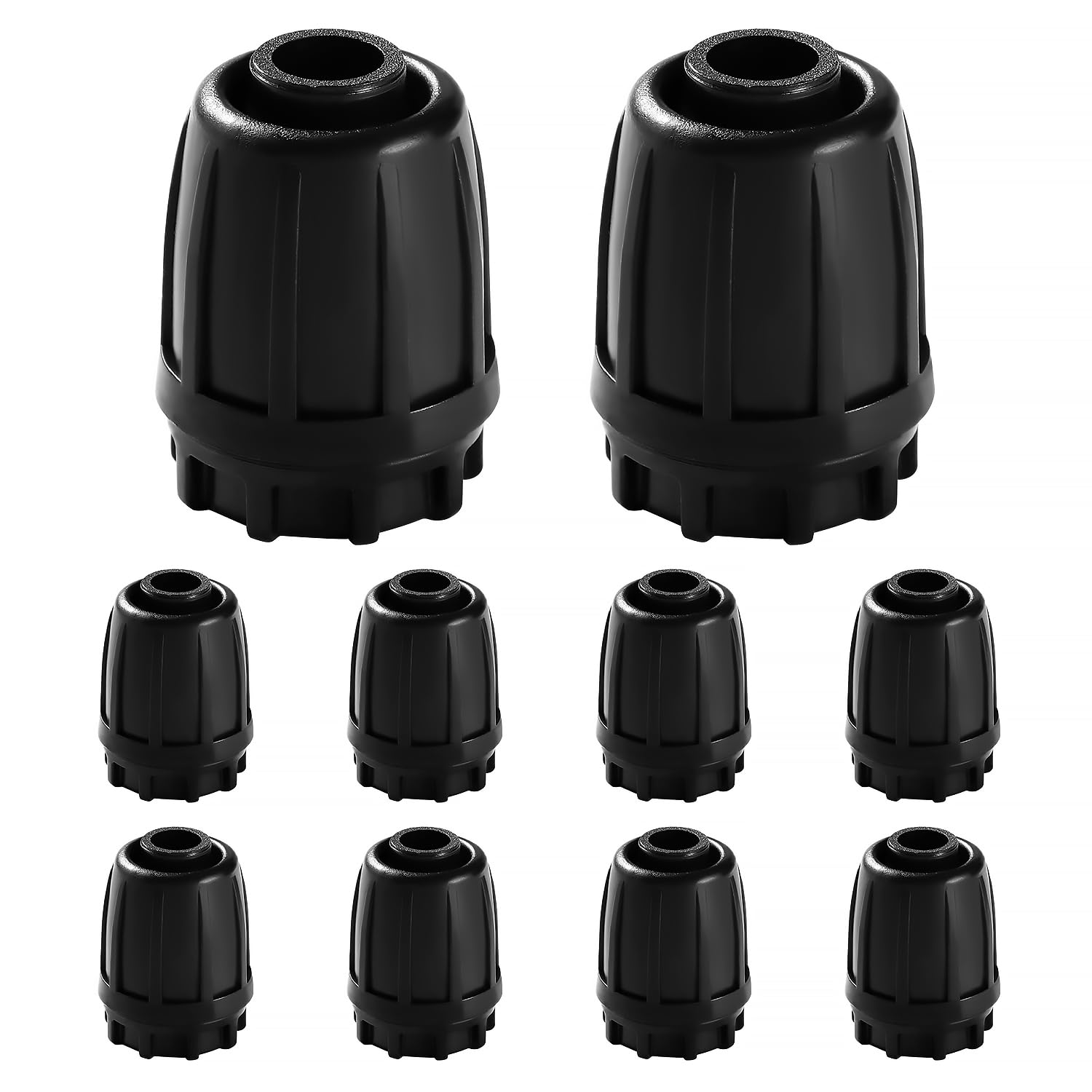 VooGenzek 10 PCS Irrigation Fittings End Plugs for 16mm Tubing, Barbed Locked End Plug Connectors, Drip Tubing Connectors