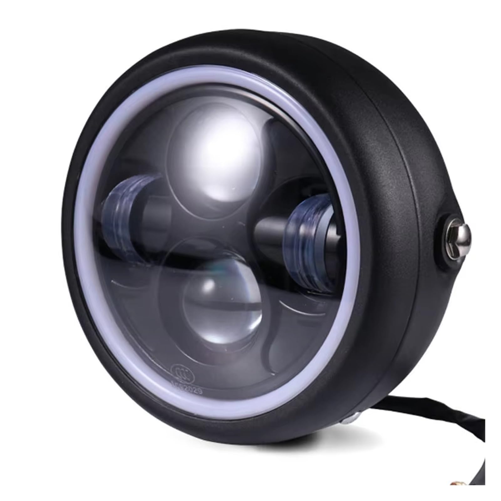 Fari Moto per Cafe per Racer per Bobber Angel Eye Head Light 6.5" Faro Anteriore A LED Motocicletta 12V Anteriore Faro