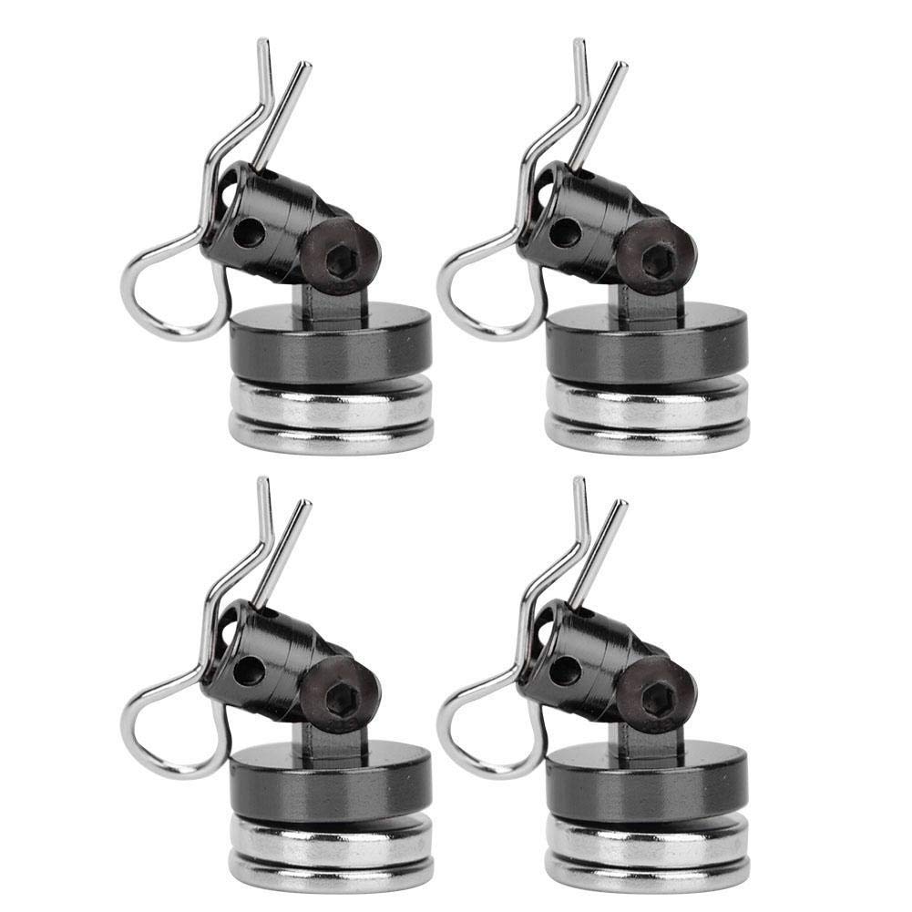 Kolumna RC Car Shell, 4PCS Magnetyczna niewidoczna kolumna Shell kompatybilna z SCX10 4WD HSP 1/10 RC Car z gniazdem (czarny)