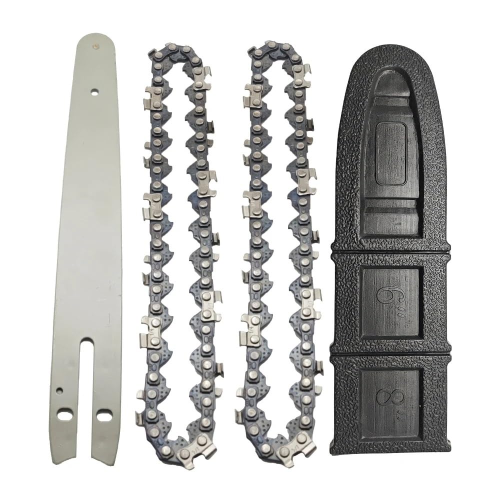 Accesorios Mini cadenas de motosierra de acero de 8 pulgadas, barra de motosierra protectora, accesorio de motosierras eléctricas, placa guía, accesorios de repuesto