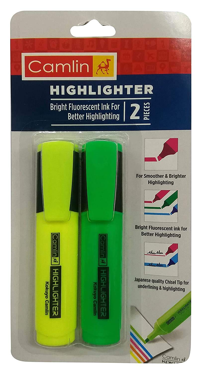 Camlin Highlighter Marker Pen (Pack of 10) , Multicolor Amazon.in