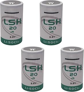 (4-Pack) LSH20 3.6V 13000mAh Size D Lithium Battery Non-Rechargeable for LSH 20 LSH20 Battery