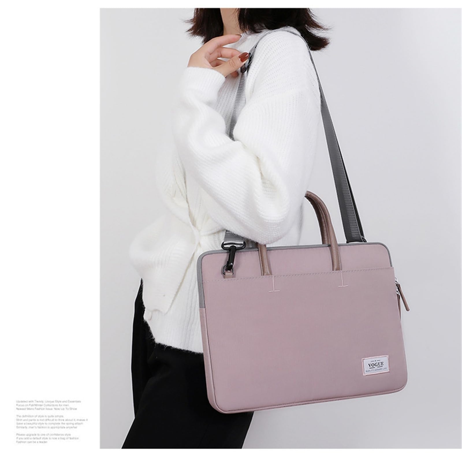 Custodia per Borsa per laptop Borsa a tracolla porta computer impermeabile con Valigetta per Donna