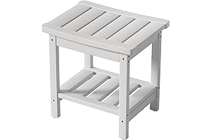 Zoopolyn Waterproof and Stable Shower Chair Bench for Indoor and Outdoor Use