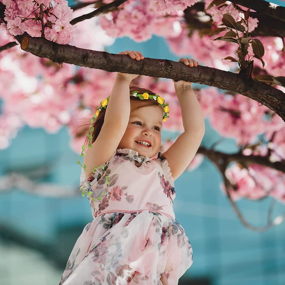 Set 4 Coroncine Fiori Per Capelli Regolabili - Per Matrimoni, Feste E Festival - Foto 5