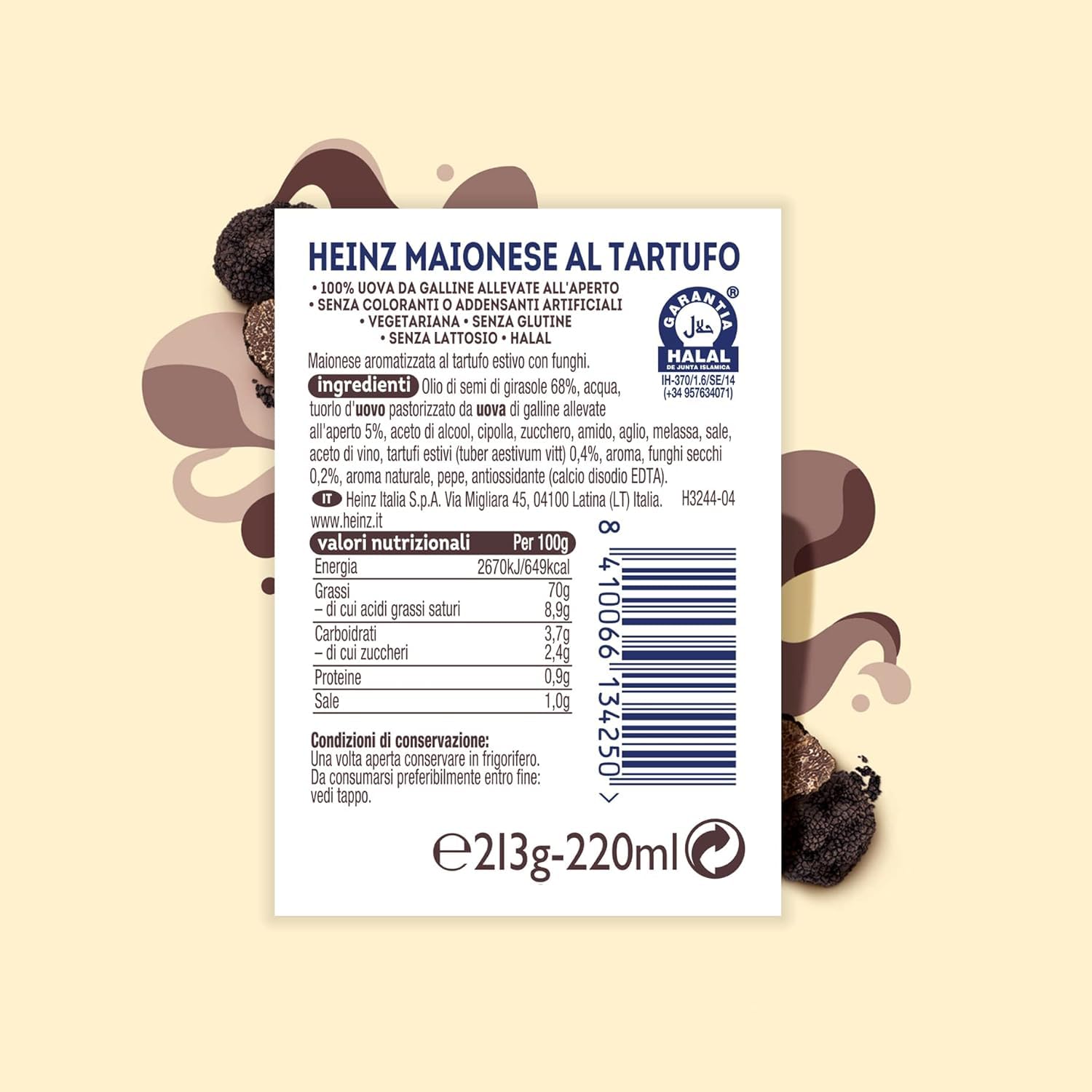 Italian Gourmet Mayonnaise à la Truffe Lot 3x220g (660g) Sauce Crémeuse Gourmande pour Burgers Frites Sandwich Wrap Dip Apéritif Cuisine – + Italian Gourmet Polpa 400g