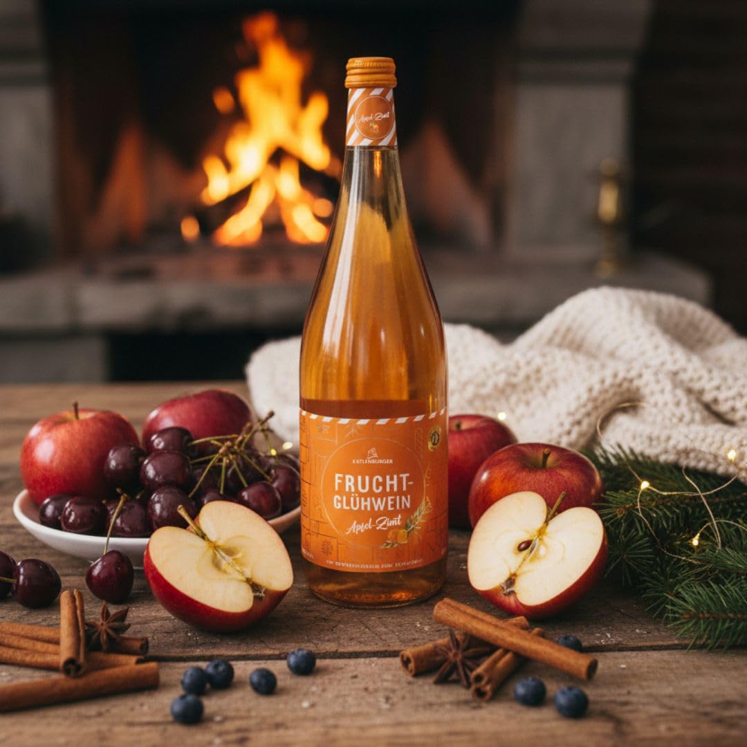 KATLENBURGER - Apfel-Zimt Fruchtglühwein | Fruchtiger Glühwein aus Fruchtwein, Apfelsaft und Glühweingewürz. Bring das Weihnachtsmarkt-Ambiente zu dir nach Hause. Inhalt: 10L Bag in Box und 8,5% vol.